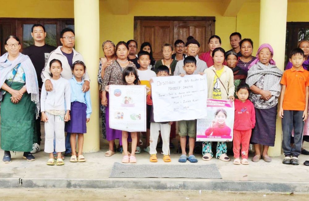 Villagers and others participate in the Anti-Malaria Month 2023 undertaken by National Vector Borne Diseases Control Programme, Dimapur Unit.